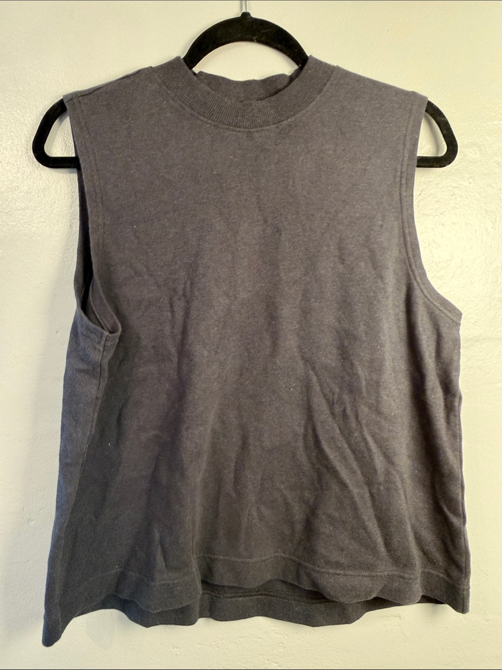 Pact Womens Airplane Mock Neck Shell Top size Large Gray